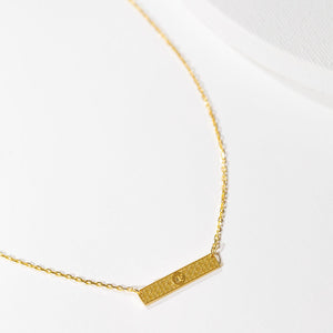Engraved Bar Pendant: